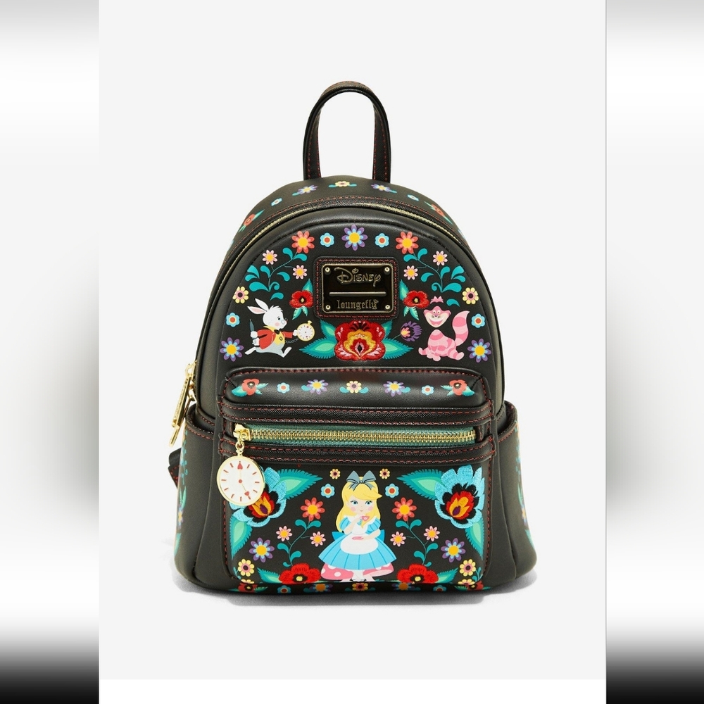 Loungefly Disney Alice in Wonderland Characters Floral Mini Backpack -
